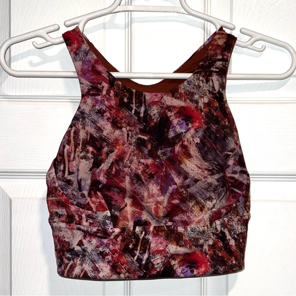 LuluLemon Multicolored High Neck Sports Bra